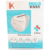 Masque facial KN95 - blanc - 10 Stuks